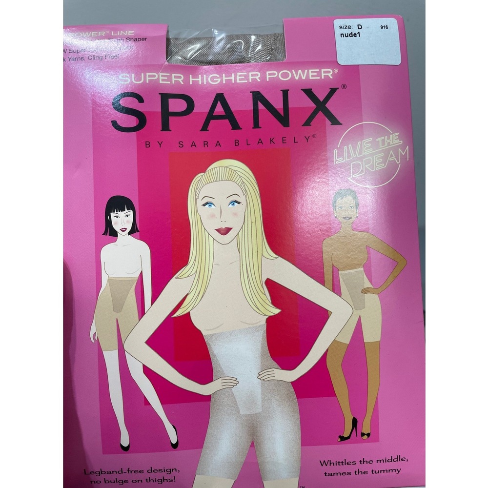 Spanx Super Higher Power Mid-Thigh Shaper 916 Nude 1 Size D High Waist